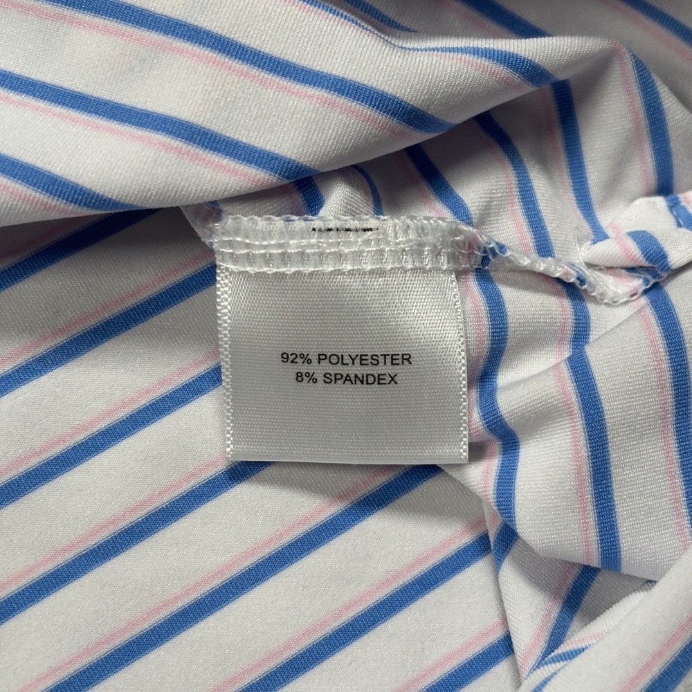 Peter Millar Polo Shirt Mens XL Blue White Savannah Golf Club Lot of 2 Striped - Picture 8 of 15